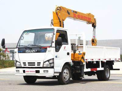 Isuzu NKR 120hp truck with 3 tons telescopic crane