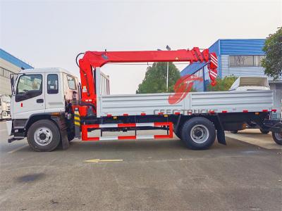 Africa ISUZU FTR cargo truck with telescopic crane 