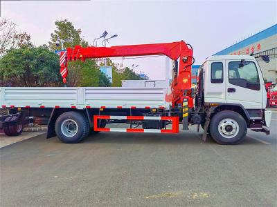 Africa ISUZU FTR cargo truck with telescopic crane 