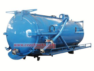 12 cbm vacuum suction pump truck upper body