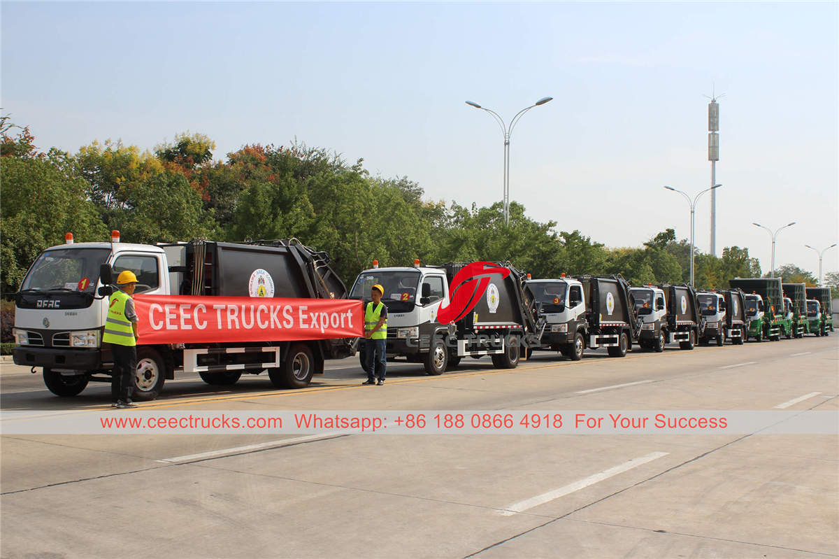 8 camions à ordures Dongfeng ont été livrés en Gambie