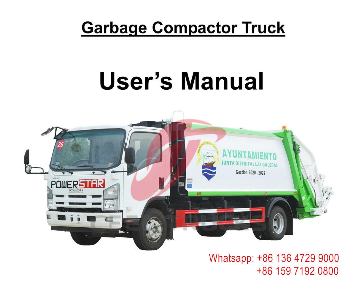 Philippines--Guide de fonctionnement du camion compacteur de déchets ISUZU ELF 10cbm