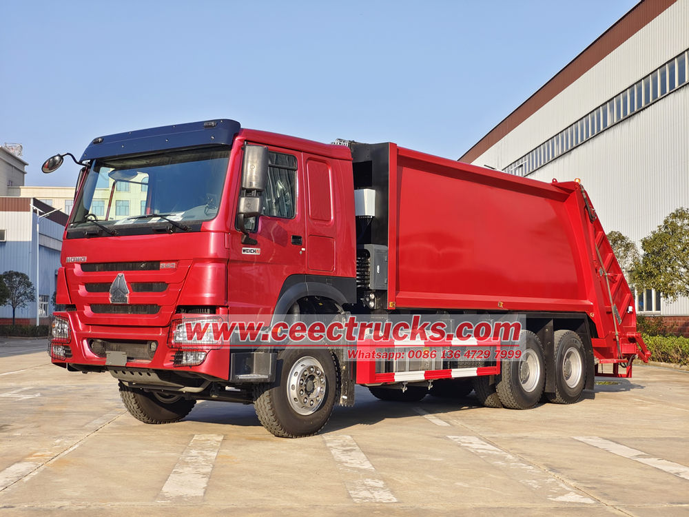 HOWO 6x4 20cbm rear loader garbage truck