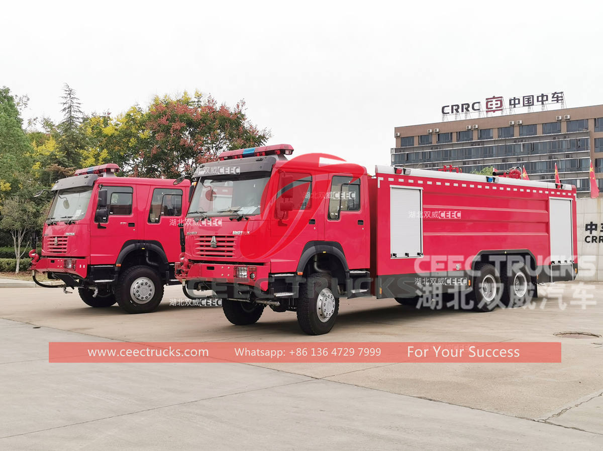 
     Ghana - 2 unités de camion de pompiers SINOTRUK HOWO 6 × 6 exportées
    