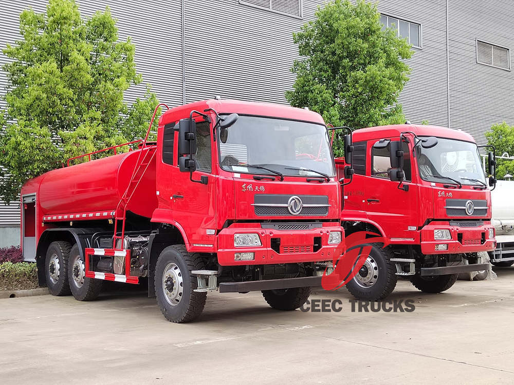 DONGFENG 6x6 camion-citerne à eau d'incendie militaire hors route est exporté vers l'Éthiopie