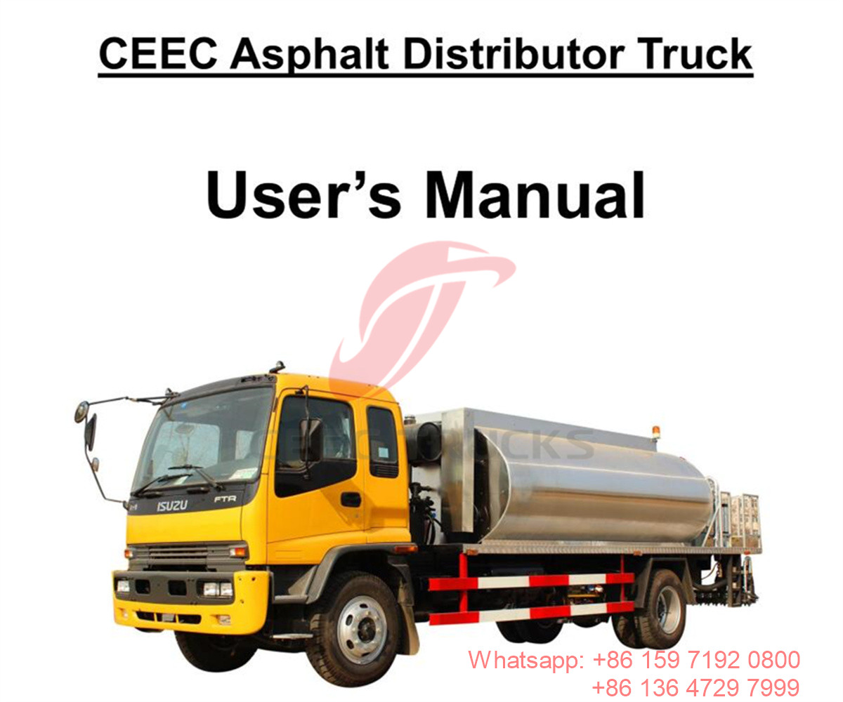 myanmar - isuzu 10cbm intelligent asphalt distributeur truck manual