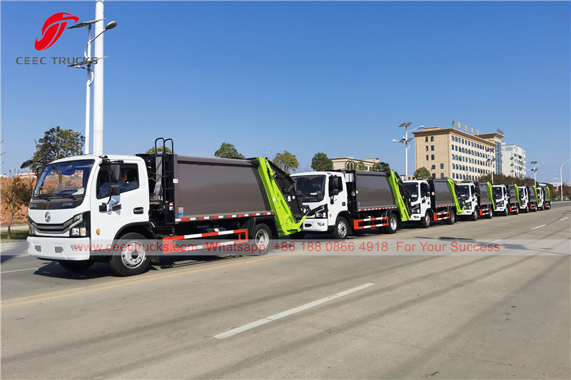 7 unités de camions compacteurs à ordures Dongfeng ont été livrées