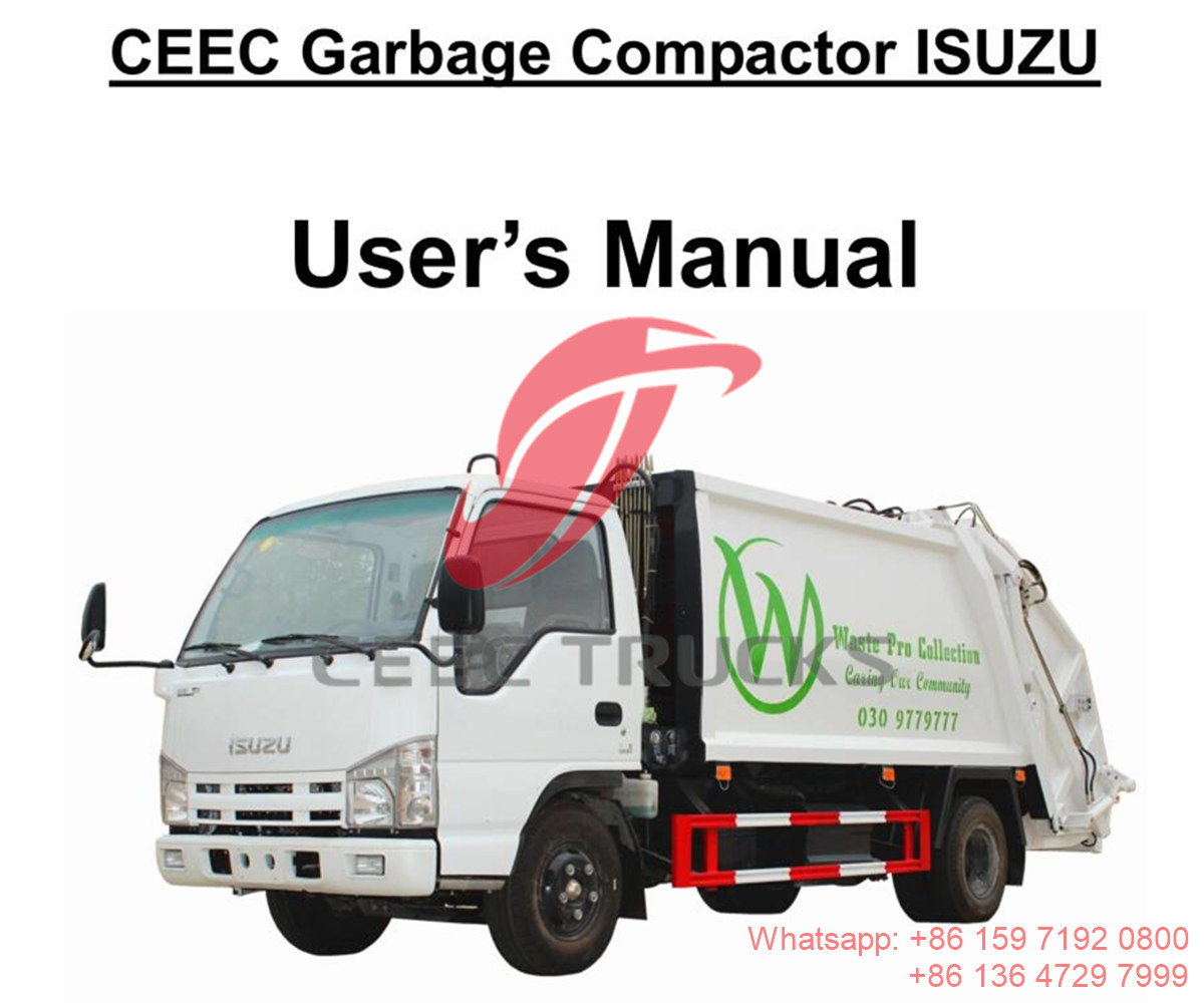 laos - manuel du camion compacteur de déchets isuzu 6cbm