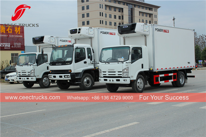 polynésie française - 3 unités de camions frigorifiques isuzu sont exportées
