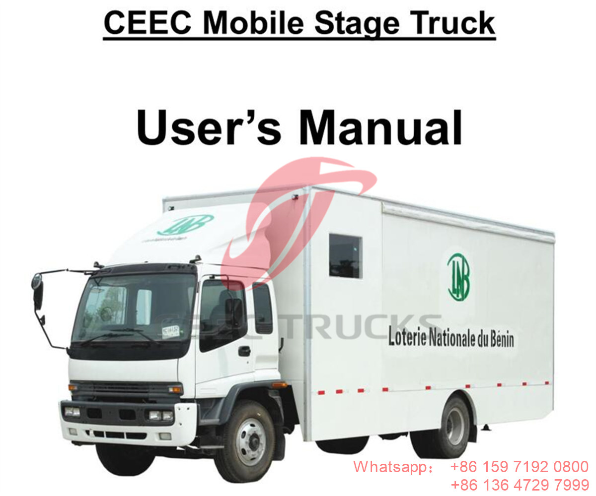 Bénin - ISUZU mobile montrant le manuel du camion