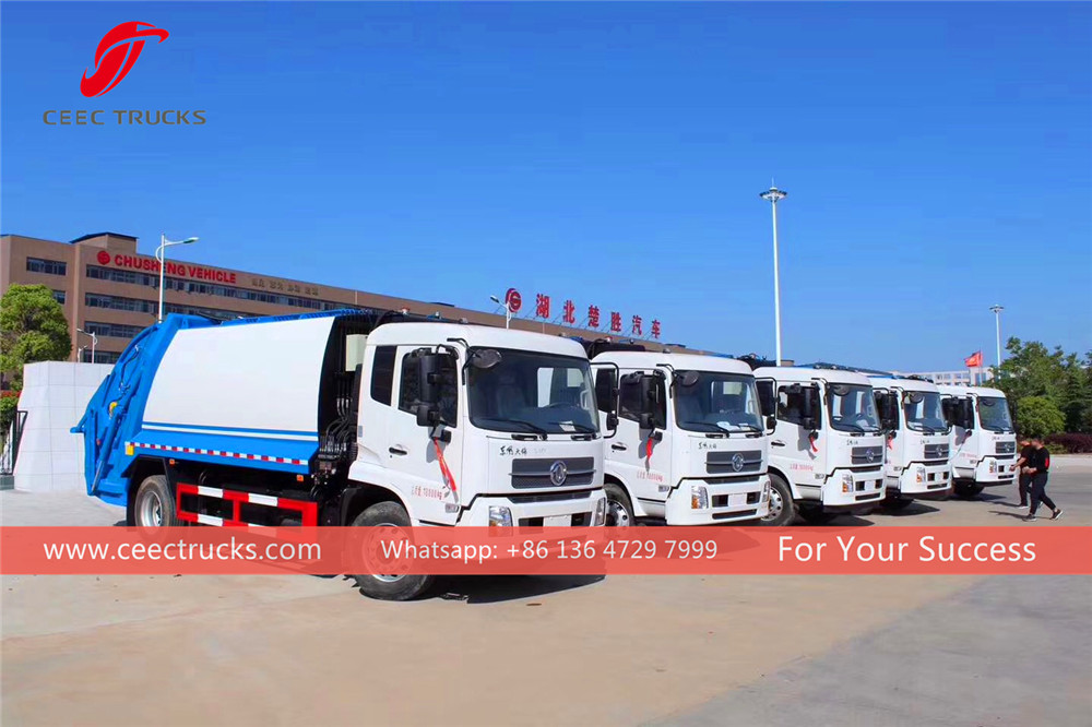 8 unités dongfeng camion compacteur à ordures exportant au vietnam