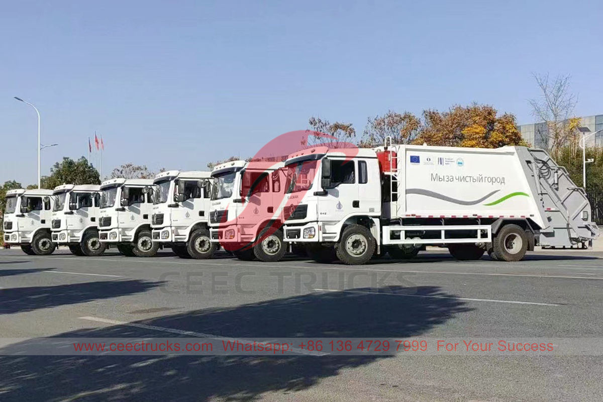 Kirghizistan - 6 unités de camions compacteurs d'ordures Shacman ont été exportés par CEEC TRUCKS