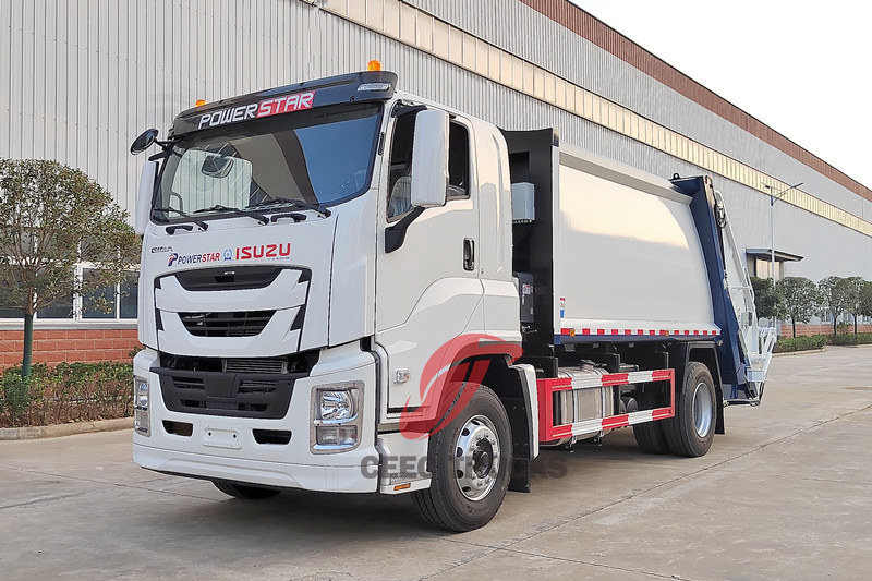 Le camion compacteur de déchets ISUZU FVR 240hp 14cbm est exporté vers les Philippines