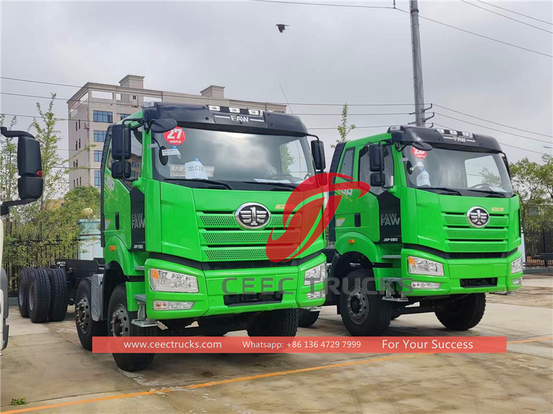 
     Congo - 2 unités de camions bennes FAW J6P 8×4 pour l'exportation
    