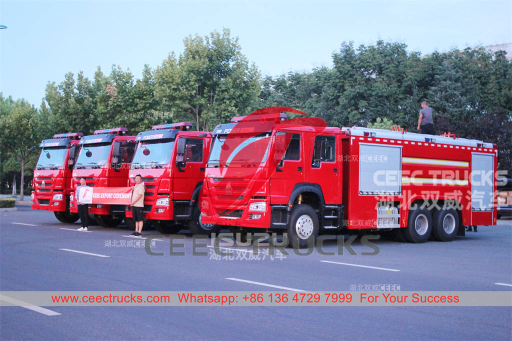 Éthiopie - 4 unités de camion de pompiers HOWO 6 × 4 exportées
