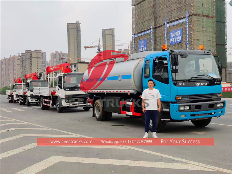 Myanmar - 4 unit ISUZU crane truck exported to Yonggong, Myanmar. 
