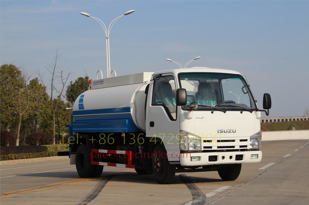 5 unités isuzu 100 p eau camion citerne exportation en Asie du Sud