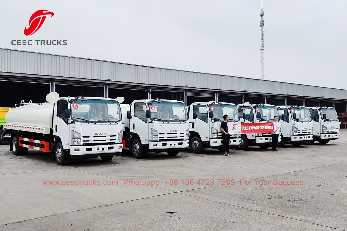 Gambie - 6 unités de camions-citernes en acier inoxydable ISUZU ont été exportés